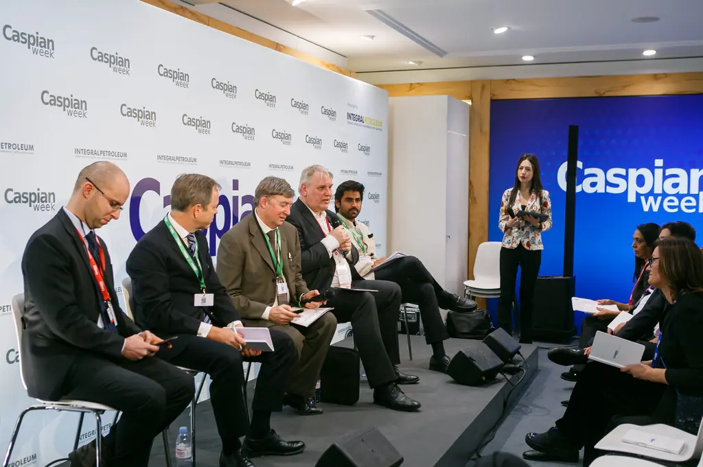 The panel on energy transition in session on stage